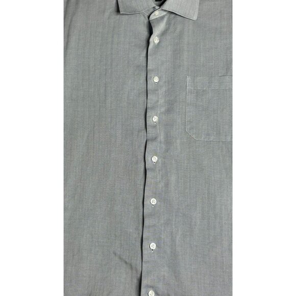 John W. Nordstrom L/S Button Down Egyptian Cotton Shirt Mens 17 1/2 - 35 - Picture 2 of 6
